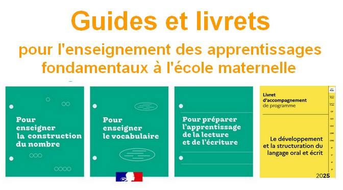 Guides et livrets pour la maternelle
